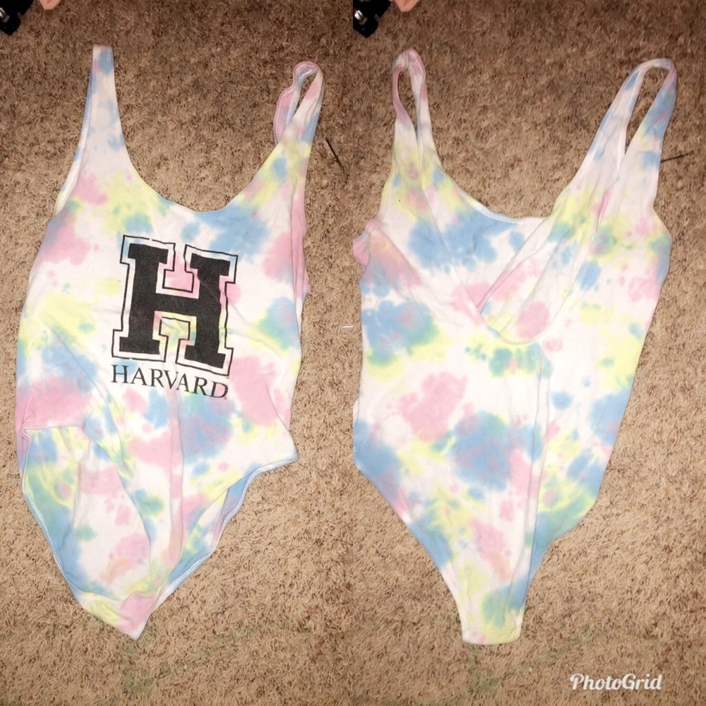 Tie dye Harvard onesie